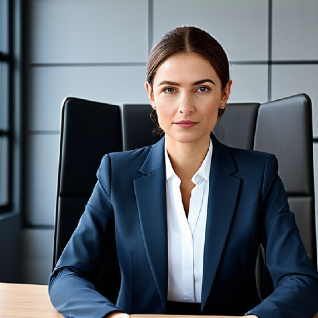 시계열 예측의 기초 Holt Winters 모델 사용법 - **Businesswoman in Modern Office:** A professional businesswoman in a modest business suit, sitting ...