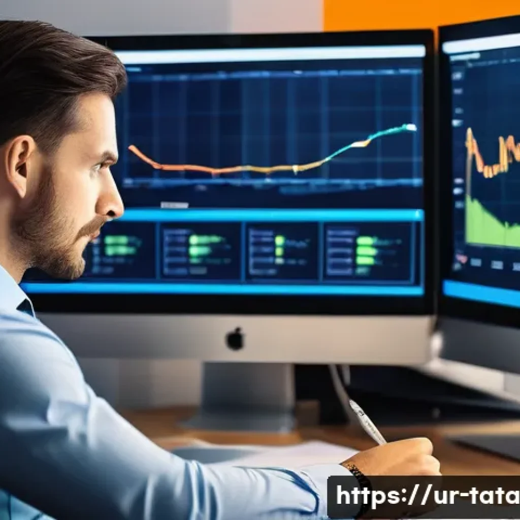 시계열 분석을 위한 데이터 시각화 기법 - **Prompt 1: Journey into Time Series Data Understanding**
A focused data analyst, wearing smart ...