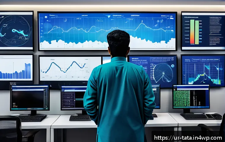 시계열 데이터의 계절성 분석 기법 - A detailed infographic style image showing a modern weather data analysis lab in Pakistan, with scie...