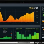 Home 21 시계열 예측에서 데이터 시각화의 중요성 - A sophisticated interactive financial dashboard displaying real-time stock market trends with colorf...