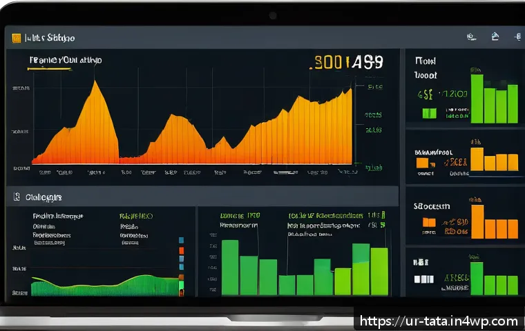 시계열 예측에서 데이터 시각화의 중요성 - A sophisticated interactive financial dashboard displaying real-time stock market trends with colorf...