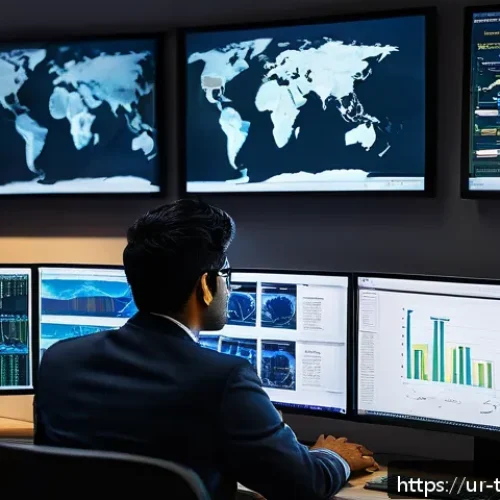 Home 30 시계열 데이터의 변동성 예측 기법 - A detailed, professional workspace scene showing a South Asian data scientist analyzing complex time...